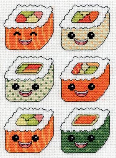 click here to view larger image of Sushi (counted cross stitch kit)
