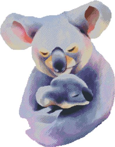 click here to view larger image of Koala Hug in Watercolor (chart)