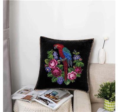 Parrot on Roses and Flowers