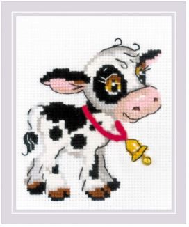 click here to view larger image of Calf with a Bell (counted cross stitch kit)
