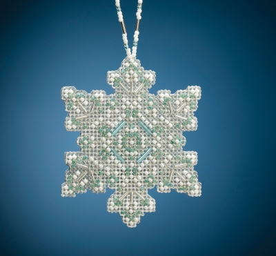 click here to view larger image of Aqua Mist Snowflake (2020) (bead kit)