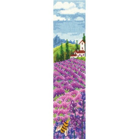 click here to view larger image of Bookmark - Lavender Fields (counted cross stitch kit)