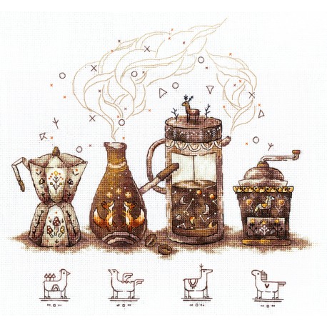 click here to view larger image of Coffee Lovers (counted cross stitch kit)