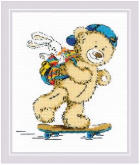 click here to view larger image of Mishka's Teddy Bear Holiday (counted cross stitch kit)