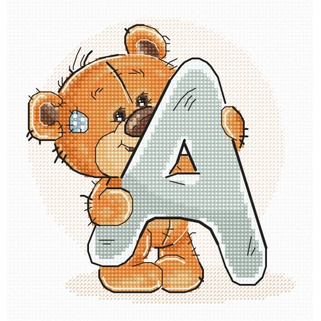 click here to view larger image of Letter A (counted cross stitch kit)