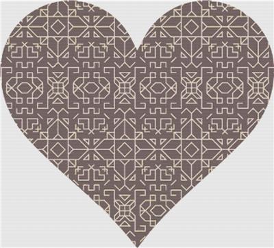 click here to view larger image of Brown Geometric Heart (chart)