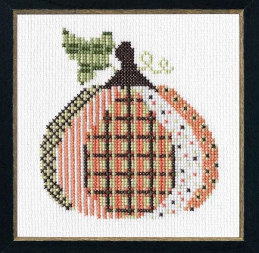 click here to view larger image of Patterned Pumpkin 3 (counted cross stitch kit)