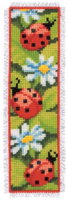 click here to view larger image of Bookmark - Ladybird (counted cross stitch kit)