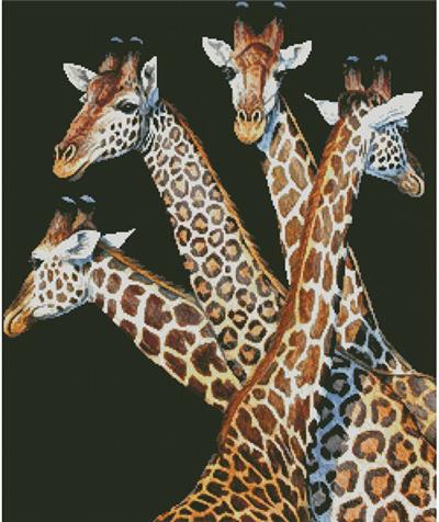 click here to view larger image of Four Giraffes   (chart)