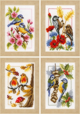 click here to view larger image of Four Seasons (set of 4) - Miniature (counted cross stitch kit)