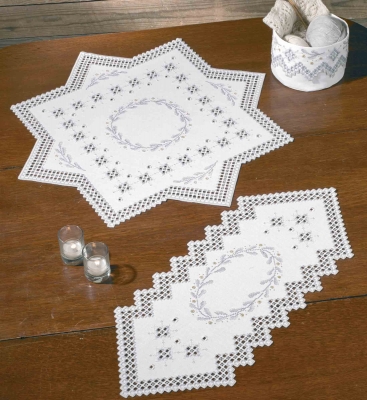 click here to view larger image of Garland Hardanger - Tablecloth (top left) (Hardanger and Cut Work)