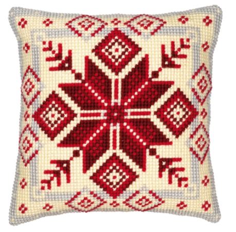 click here to view larger image of Nordic Snowflake Cushion (needlepoint)