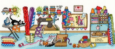 click here to view larger image of Sewing Fun - Julia Rigby (counted cross stitch kit)