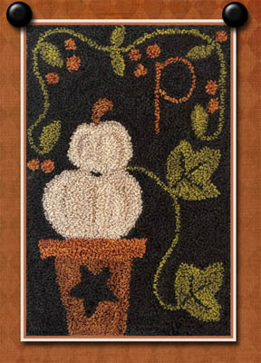click here to view larger image of P Is For Pumpkin (Punchneedle)