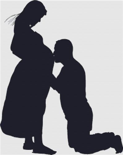 click here to view larger image of Pregnant Couple Silhouette (chart)