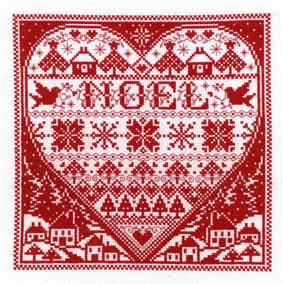 click here to view larger image of Redwork Noel - Joan Elliot (counted cross stitch kit)