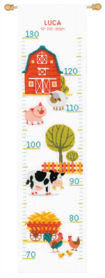 click here to view larger image of At the Farm Growth Chart (counted cross stitch kit)