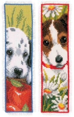 click here to view larger image of Dogs Bookmarks (counted cross stitch kit)
