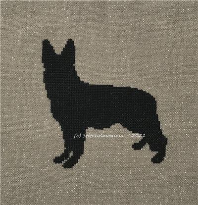 click here to view larger image of Dog Silhouette - German Shepherd (chart)