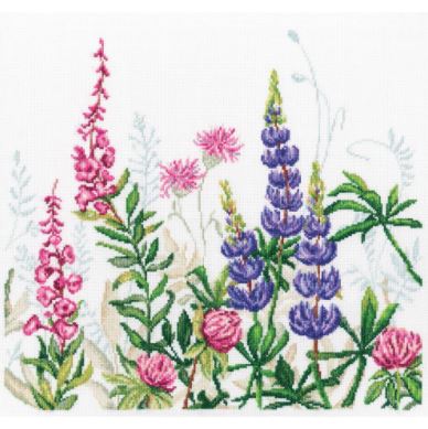 click here to view larger image of Lupins  (counted cross stitch kit)