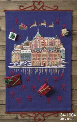 click here to view larger image of Christmas in Town (counted cross stitch kit)