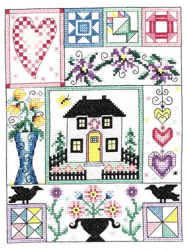 click here to view larger image of Happy Life Kit (counted cross stitch kit)