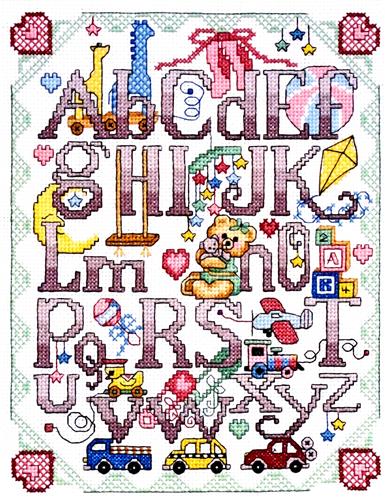 click here to view larger image of Sweet Baby Sampler Kit (counted cross stitch kit)