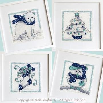 Navy and Mint Mini Frames (set of 4)