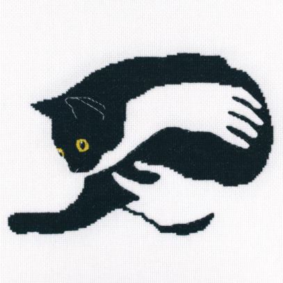 click here to view larger image of Among Black Cats II (counted cross stitch kit)