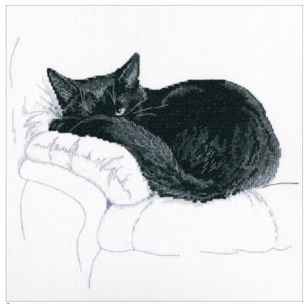 click here to view larger image of Among Black Cats I (counted cross stitch kit)