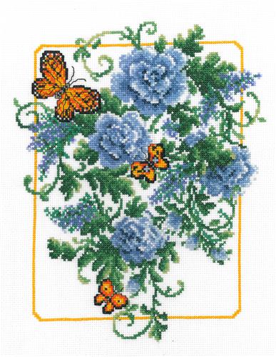 click here to view larger image of Blue Fanfare - Ursula Michael (counted cross stitch kit)