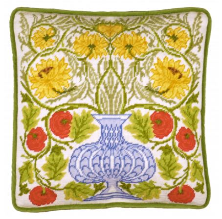 click here to view larger image of Vase of Roses Tapestry - William Morris (needlepoint kit)
