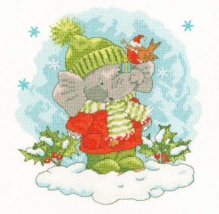 click here to view larger image of Elly's Snow Day (counted cross stitch kit)