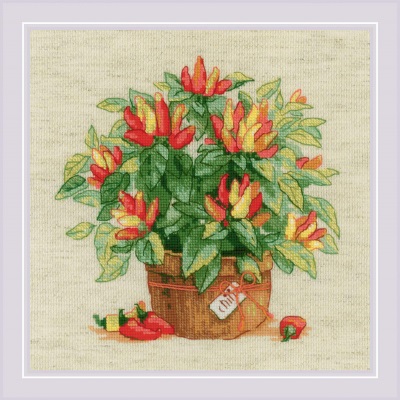 click here to view larger image of Pepper in a Pot (counted cross stitch kit)