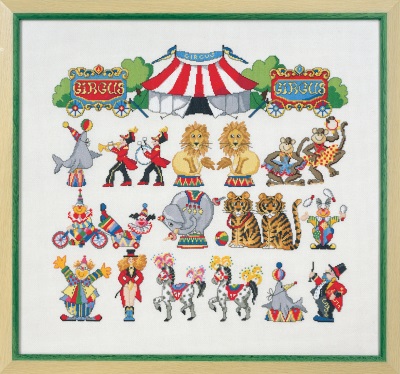 click here to view larger image of Circus Animals (embroidery kit)