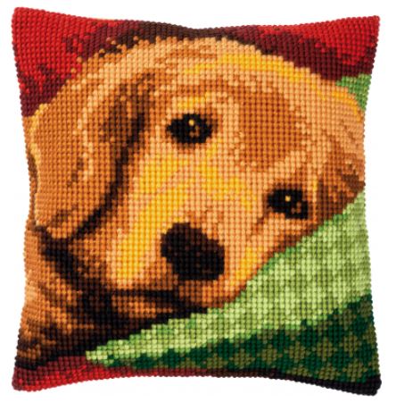 click here to view larger image of Sleepy Little Dog - Cushion (needlepoint)