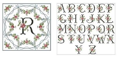 click here to view larger image of Victorian Roses Monogram (chart)