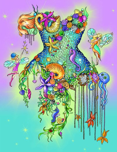 click here to view larger image of Mermaid Corset - Jenoviya Art (chart)