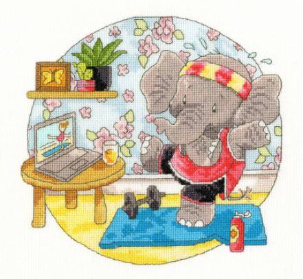 click here to view larger image of Elly Morning Exercise (counted cross stitch kit)