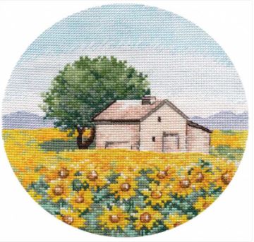click here to view larger image of Thumbnail - Sunflowers (counted cross stitch kit)
