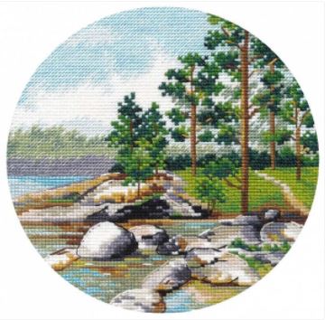 click here to view larger image of Miniature - Coast of Lake Ladoga (counted cross stitch kit)