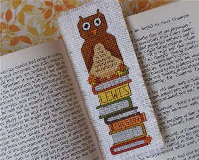 Autumn Owl Sitting on Books