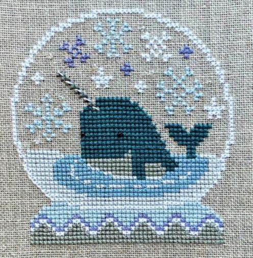 click here to view larger image of Narwhal Globe, The (counted cross stitch kit)