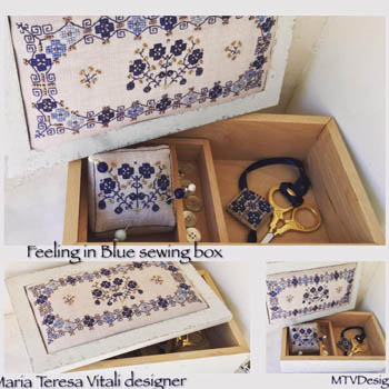 click here to view larger image of Feelings In Blue Sewing Box (chart)