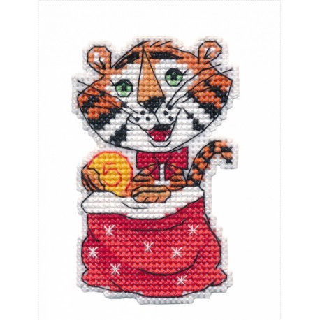 click here to view larger image of Magnet - Money Tiger (counted cross stitch kit)