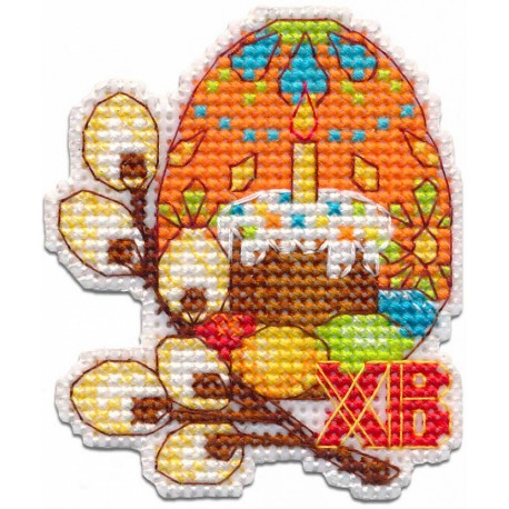 click here to view larger image of Magnet - Easter Egg (counted cross stitch kit)