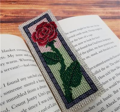 Enchanted Red Rose Bookmark