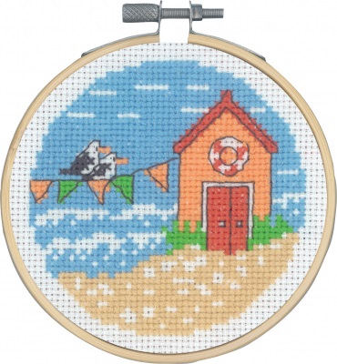 click here to view larger image of Pennant/Seagulls (counted cross stitch kit)