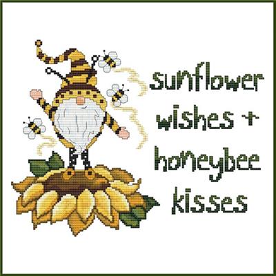 Sunflower Wishes and Honeybee Kisses Gnome
