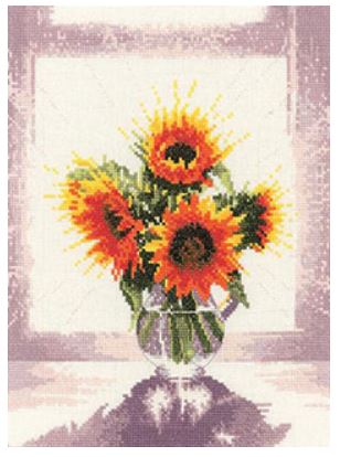 click here to view larger image of Glass Vase Window Flowers (chart)